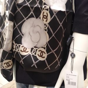 CHANEL Stole Silk Scarf